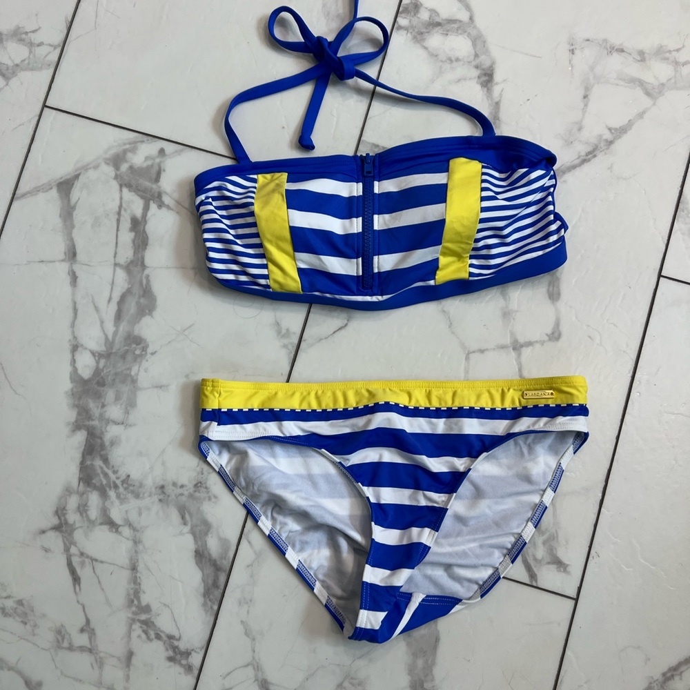 Lascana By Venus Blue And Yellow Nautical Bikini